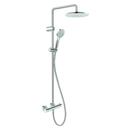 Duravit Wave Душевая система с термостатом, ручной душ с регулировкой высоты, душевой шланг 1600 мм, ручной душ 3 режима 110 мм, цвет: хром