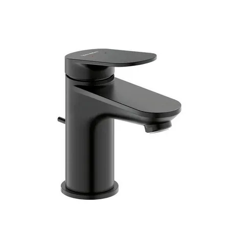 Duravit Wave Смеситель для раковины, 1 отв., с донным клапаном, цвет: черный матовый