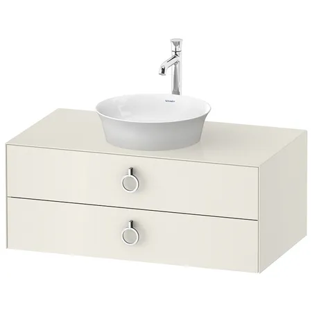 Duravit White Tulip Тумбочка подвесная 100x55х40.8см., раковина, 2 ящика с ручкой, цвет: Nordic White HighGloss