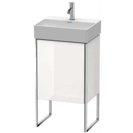 Duravit XSquare Тумба напольная, 43.4х34х73.9см, с раковиной, 1 стек полка, 1 дверца правая, цвет: белый глянц