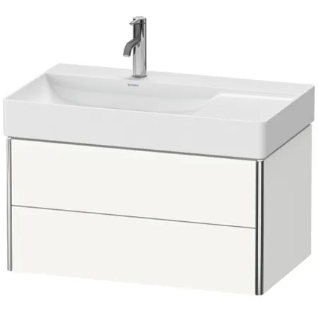Duravit XSquare База подвесная 78.4x46x39.7см с раковиной (раковина слева), 2 ящика, цвет: глянцевый белый