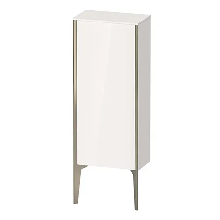 Duravit XViu Шкаф подвесной 40x24x89см, с 1 дверью, 2 стеклянными полками (петли слева), цвет: белый глянцевый/champagne matt