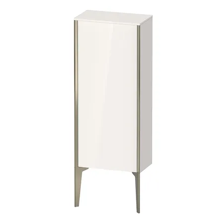 Duravit XViu Шкаф подвесной 40x24x89см, с 1 дверью, 2 стеклянными полками (петли справа), цвет: белый глянцевый/champagne matt