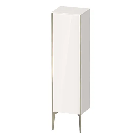 Duravit XViu Шкаф подвесной 40x36x133см, с 1 дверью, 3 стеклянными полками (петли слева), цвет: белый глянцевый/champagne matt