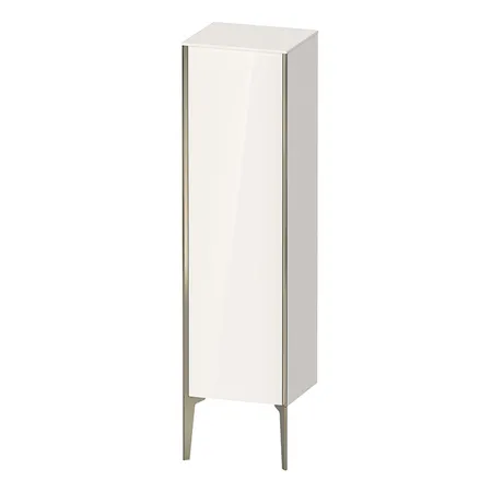Duravit XViu Шкаф подвесной 40x36x133см, с 1 дверью, 3 стеклянными полками (петли справа), цвет: белый глянцевый/champagne matt