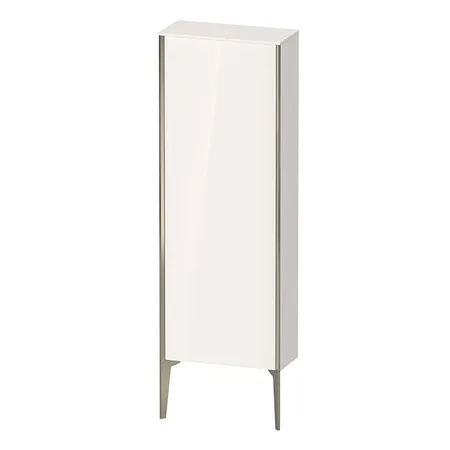 Duravit XViu Шкаф подвесной 50x24x133см, с 1 дверью, 3 стеклянными полками (петли слева), цвет: белый глянцевый/champagne matt