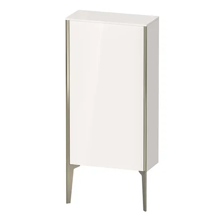 Duravit XViu Шкаф подвесной 50x24x89см, с 1 дверью, 2 стеклянными полками (петли слева), цвет: белый глянцевый/champagne matt