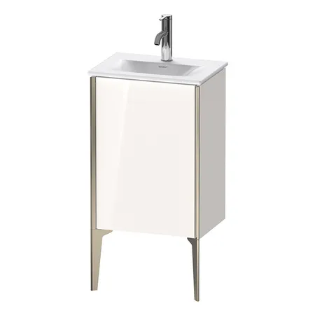 Duravit XViu Тумба подвесная 43x31x59.1см, с раковиной, 1 дверь, (петли справа), цвет: белый глянцевый/champagne matt