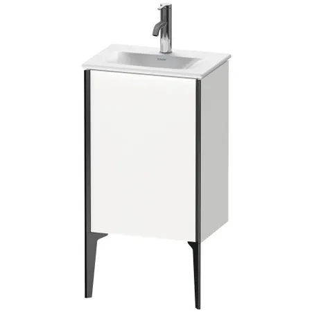 Duravit XViu Тумба подвесная 43x31x59.1см с раковиной, 1 дверца, (петли слева), ножки не вкл., цвет: белый глянцевый / края: чёрный матовый