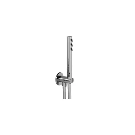 Fantini AL/23 Душевой набор: вывод воды на 1/2”, шланг 150 см, ручная лейка FIT, держатель для лейки, цвет: хром
