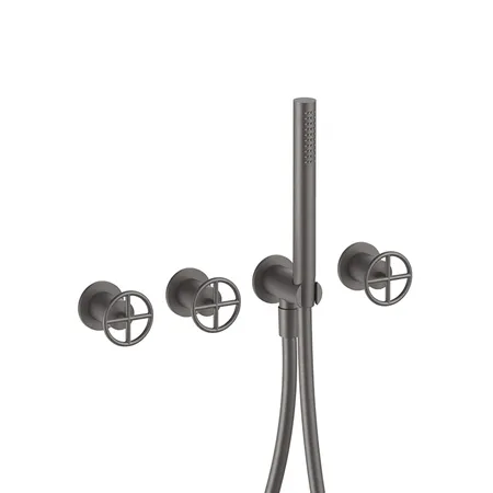 Fantini Fontane Bianche Встраиваемый смеситель для ванны, без излива, цвет: Matt Gun Metal PVD