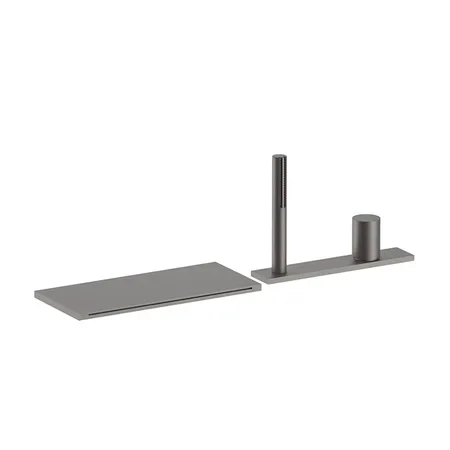 Fantini Milano Смеситель для ванны, набортный, излив: 115 мм, цвет: Matt Gun Metal PVD