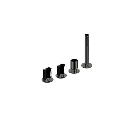 Fantini Venezia In Смеситель для ванны, набортный, 4 отв., без излива, цвет: Matt Gun Metal PVD