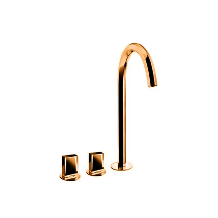 Fantini Venezia Смеситель для раковины, 3 отв., высокий излив, излив: 175 мм, цвет: Matt Copper PVD
