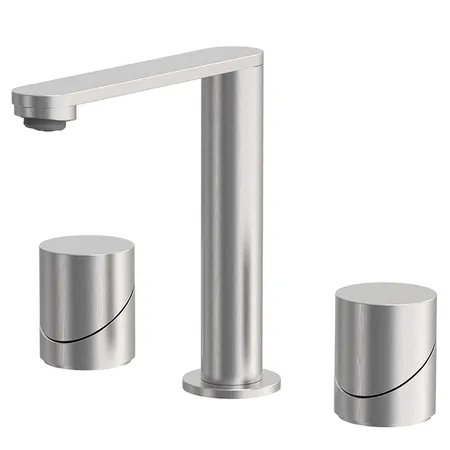 Fima Carlo Frattini Slide Смеситель для раковины, 3 отв., цвет: Stainless Steel