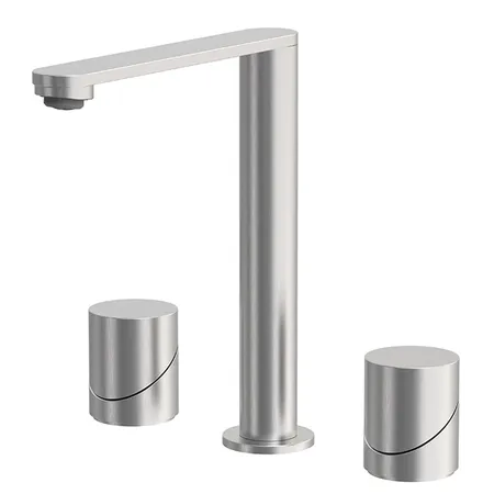 Fima Carlo Frattini Slide Смеситель для раковины, высокий, 3 отв., цвет: Stainless Steel