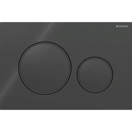 Geberit Sigma20 Клавиша для двойного смыва, круглая, цвет: черный матовый