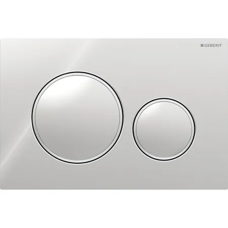 Geberit Sigma20 Клавиша для двойного смыва, круглая, цвет: хром/матовый хром