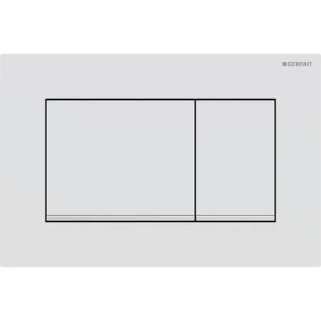 Geberit Sigma20 Клавиша для двойного смыва, квадратная, цвет: белый матовый/хром
