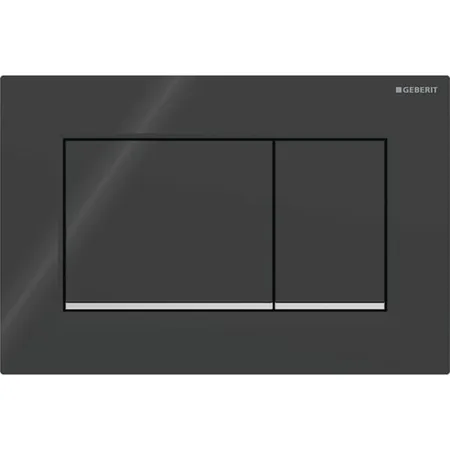 Geberit Sigma20 Клавиша для двойного смыва, квадратная, цвет: черный/хром