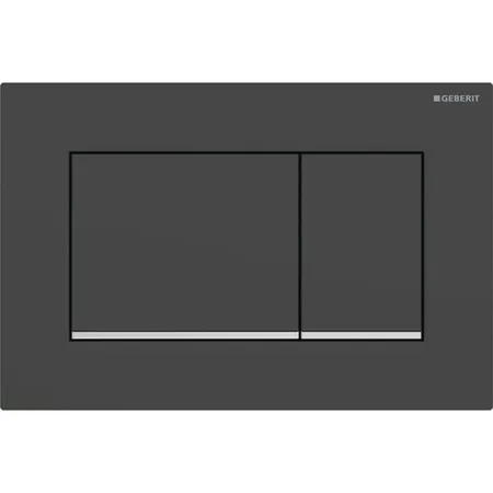 Geberit Sigma20 Клавиша для двойного смыва, квадратная, цвет: черный матовый/хром