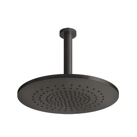 Gessi 316 Душевая головка шарнирная, потолочная на 1/2”, Ø355мм, h=243мм, цвет: brushed black metal pvd