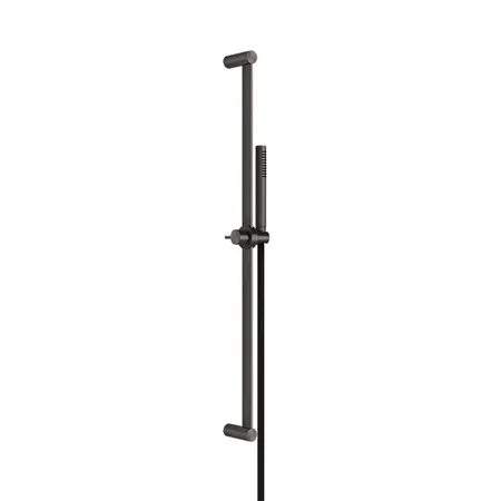 Gessi 316 Штанга в комплекте с душевой лейкой с легкой очисткой, шланг 1,50 м, цвет: brushed black metal pvd