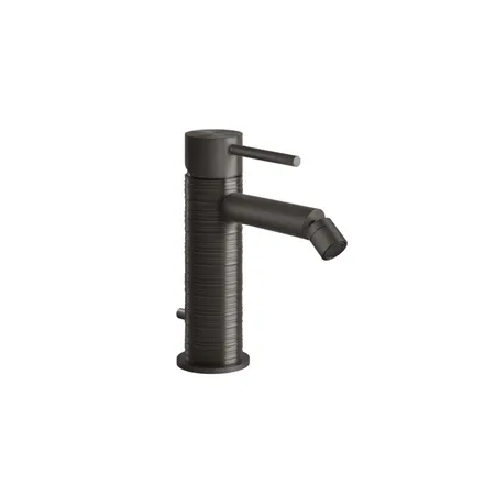 Gessi 316 Смеситель для биде на 1 отв., с донным клапаном, излив: 118мм, цвет: brushed black metal pvd