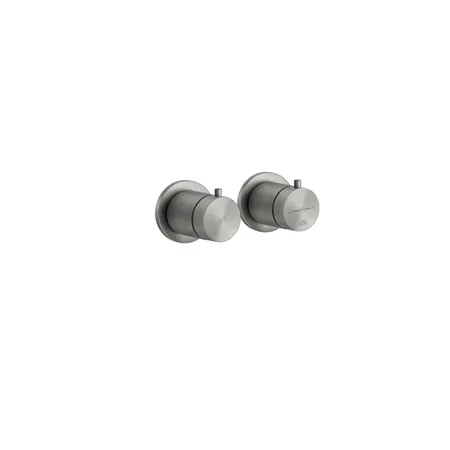 Gessi 316 Смеситель для душа, встраиваемый, термостатический, на 3 потребителя, цвет: Steel Brushed