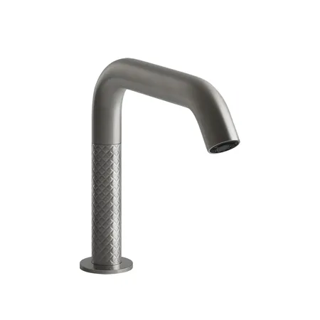 Gessi 316 Смеситель для раковины, 1 отв., электронный, с кран-фильтром для регулировки температуры и напора воды, цвет: Steel Brushed