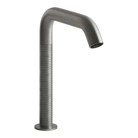 Gessi 316 Смеситель для раковины, 1 отв., электронный, с кран-фильтром для регулировки температуры и напора воды, цвет: Steel Brushed