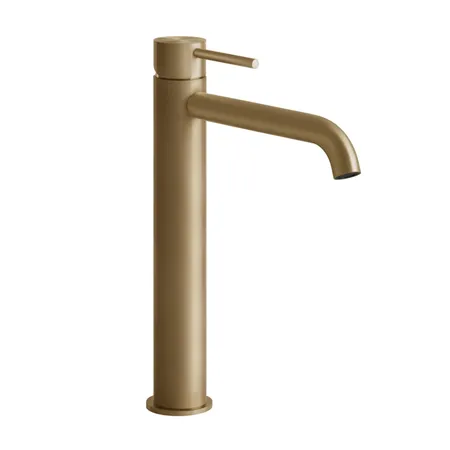Gessi 316 Смеситель для раковины, на 1 отв., высокий h: 30.5см., излив 15.5см, цвет: warm bronze brushed pvd