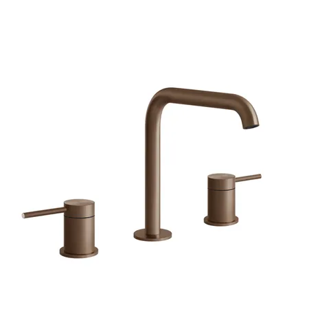 Gessi 316 Смеситель для раковины, на 3 отв., излив: 15.6см, h: 20.1см, цвет: brushed copper pvd