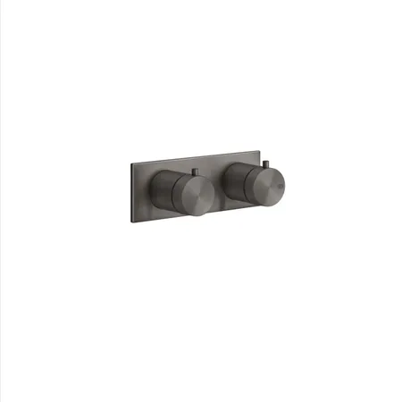 Gessi 316 Термостатический смеситель, с подключением на 3/4”, фильтр, на 1 источник, внешняя часть, цвет: brushed black metal pvd