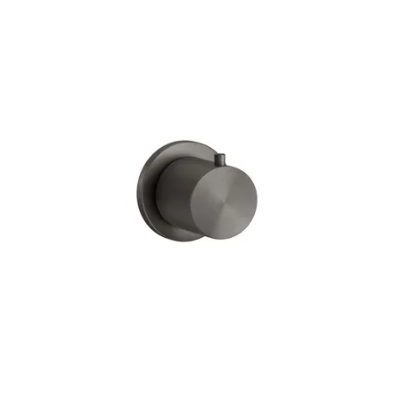 Gessi 316 Встраиваемый термостатический смеситель на 1 источник, резьба 3/4", внешняя часть, цвет: brushed black metal pvd