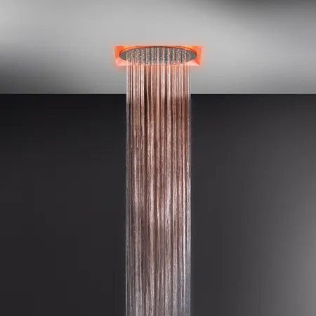 Gessi Afilo Встраиваемая душевая система 35х35см, тропический ливеньи хромотерапия, пульт упр. держатель.треб ист питания на 12B, цвет: Mirror Steel