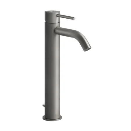 Gessi Flessa Смеситель однорычажный высокий с донным клапаном, цвет: шлифованная сталь