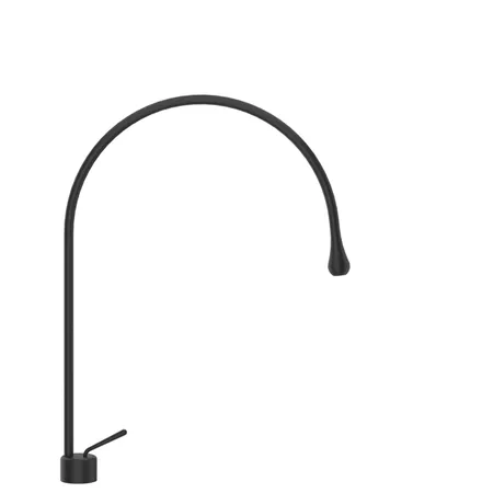 Gessi Goccia Смеситель для раковины на 1 отверстие, излив 387мм R=197, цвет: black XL