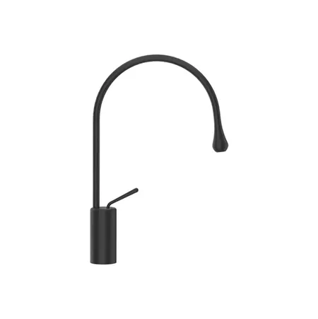 Gessi Goccia Смеситель для раковины на 1 отверстие, высокий, излив 244мм R=125, цвет: black XL