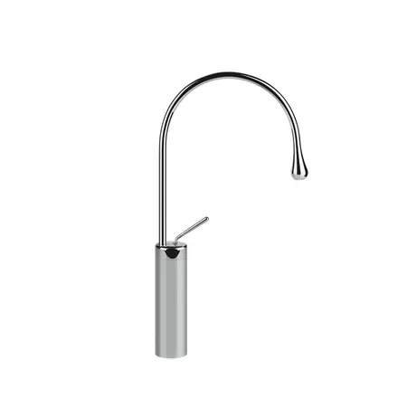 Gessi Goccia Смеситель для раковины на 1 отверстие, высокий, излив 244мм R=125, цвет: хром