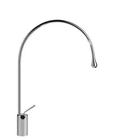 Gessi Goccia Смеситель для раковины на 1 отверстие, высокий, излив 387мм R=197, цвет: хром