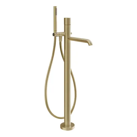 Gessi Habito Diamantato Смеситель для ванны, напольный, цвет: Brass Brushed PVD
