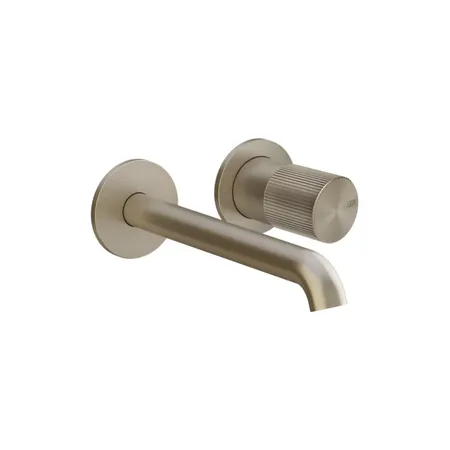 Gessi Habito Rigato Смеситель для раковины, настенный, цвет: Finox Brushed Nickel