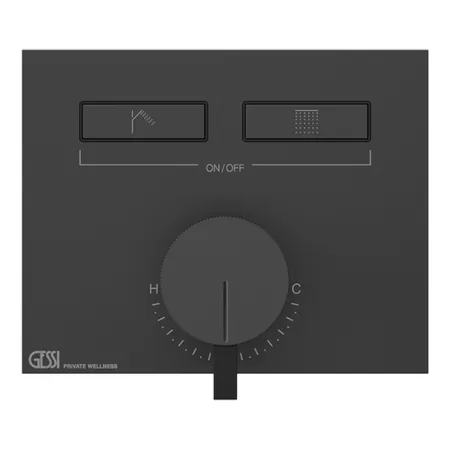 Gessi Hi-Fi Смеситель для душа, с включением до 2 источников одновременно, внешняя часть, цвет: black XL