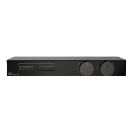Gessi Hi-Fi Термостат для душа, с вкл. до 2 источников одновременно, с полкой из черного мат. стекла, внешняя часть, цвет: Black Metal PVD