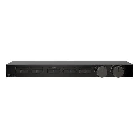 Gessi Hi-Fi Термостат для душа, с вкл. до 5 источников одновременно, с полкой из черного мат. стекла, внешняя часть, цвет: Black Metal PVD