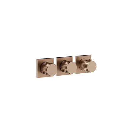 Gessi Incastri Смеситель для душа, настенный, термостатический, на 2 потока, цвет: Copper Br. PVD