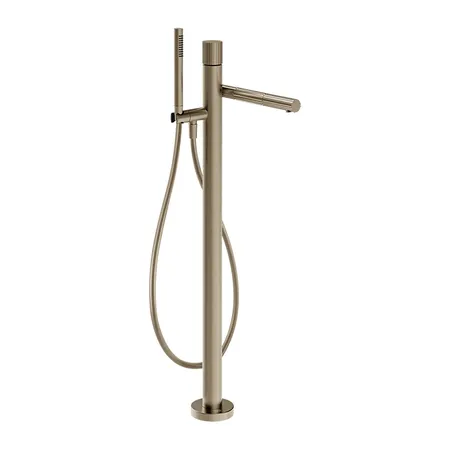 Gessi Incastri Смеситель для ванны, напольный, с ручным душем, цвет: Finox Brushed Nickel