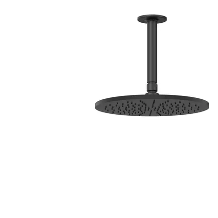 Gessi Inciso Shower  Потолочная душевая головка шарнирная с защитой налёта , 1/2", Ø300 мм, цвет: black XL