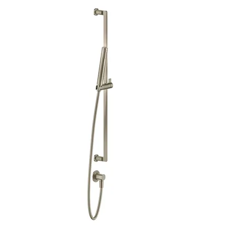 Gessi Inciso Штанга в комплекте с душевой лейкой, шланг 1,50 м, вывод воды из стены, цвет: finox